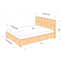 Кровать Аскона Greta с подъемным механизмом, 2 категория