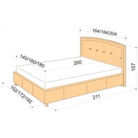Кровать Аскона Grace с подъемным механизмом, 2 категория
